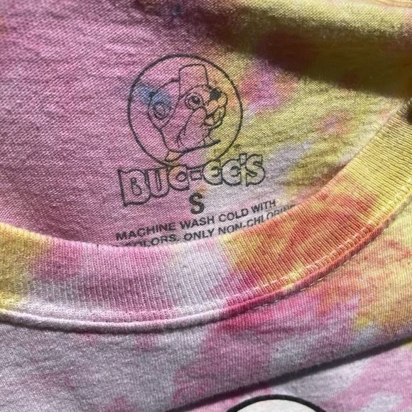 Women's Buc-ee's T-Shirt Multicolor Logo Tie Dye S Crew Cotton Gas Texas Food - Picture 5 of 10